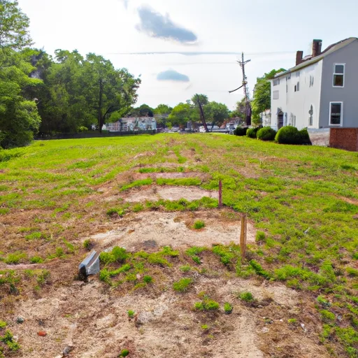 Cleared vacant residential lot in Bergen County, New Jersey