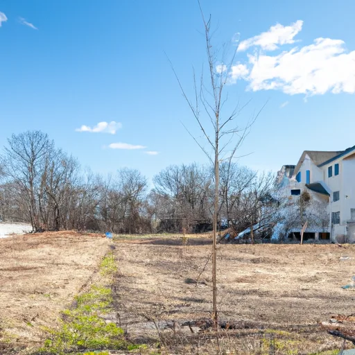 Cleared vacant residential lot in Middlesex County, New Jersey